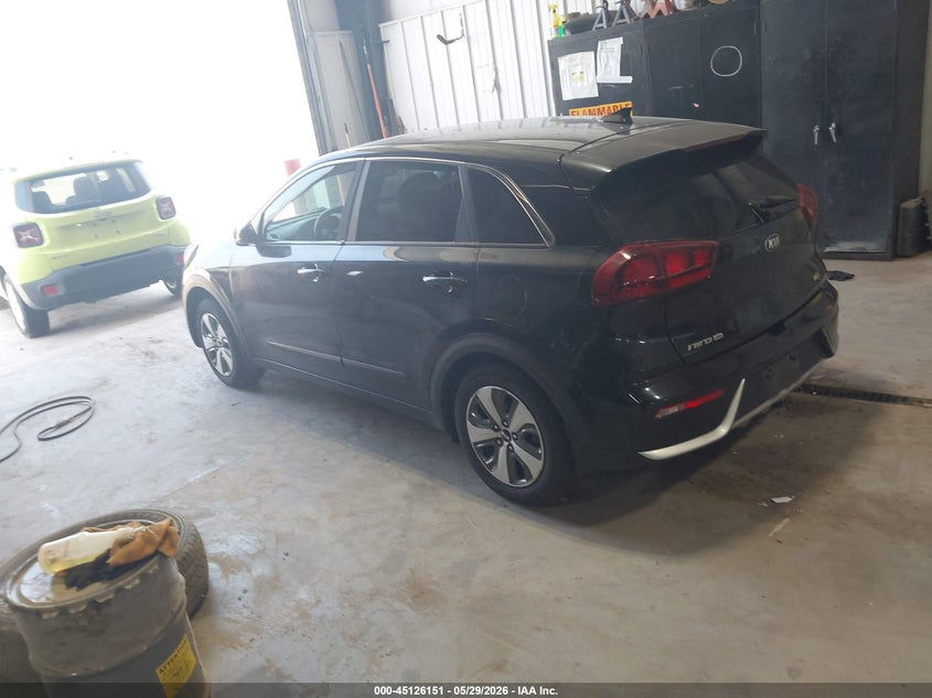 Vin: kndcb3lc9j5176516, lot: 45623767, kia niro fe 20183