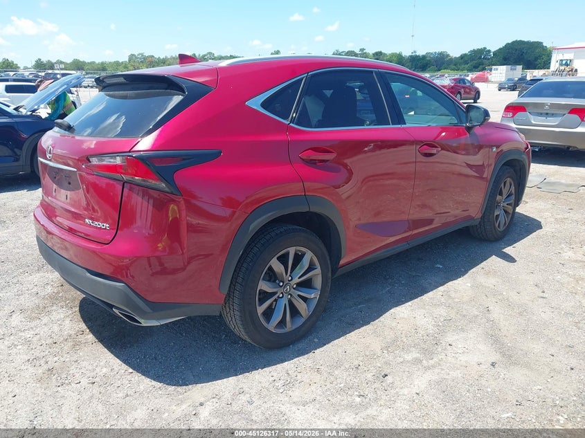 Vin: jtjyarbz6h2067828, lot: 45623933, lexus nx 200t f sport 20174