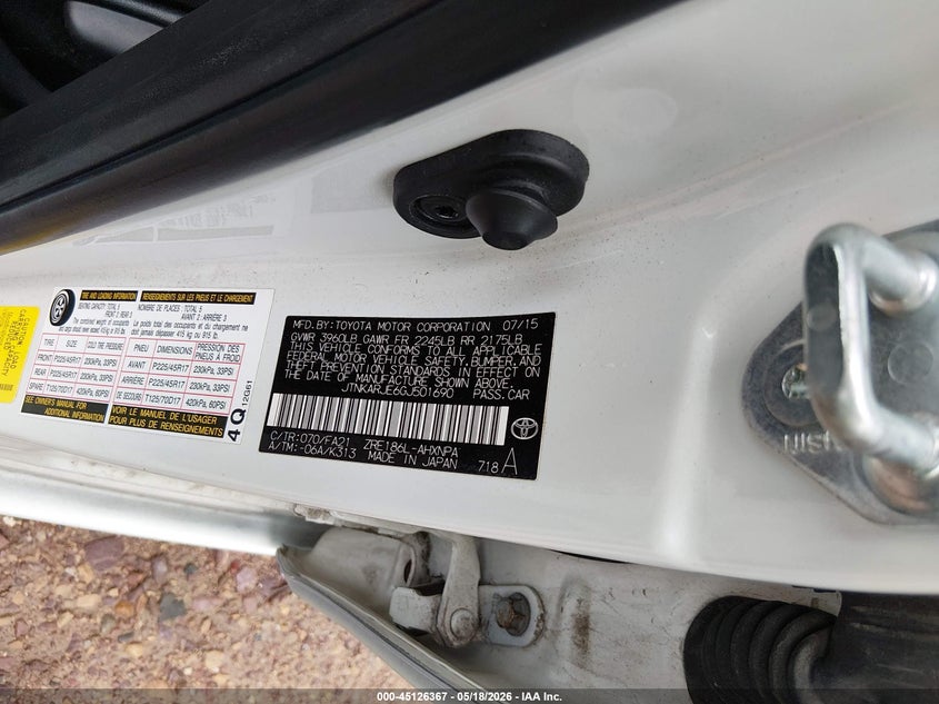 2016 Scion Im VIN: JTNKARJE6GJ501690 Lot: 45126367