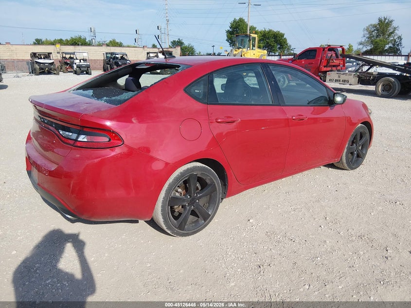 Vin: 1c3cdfbbxfd111860, lot: 45624062, dodge dart sxt 20154