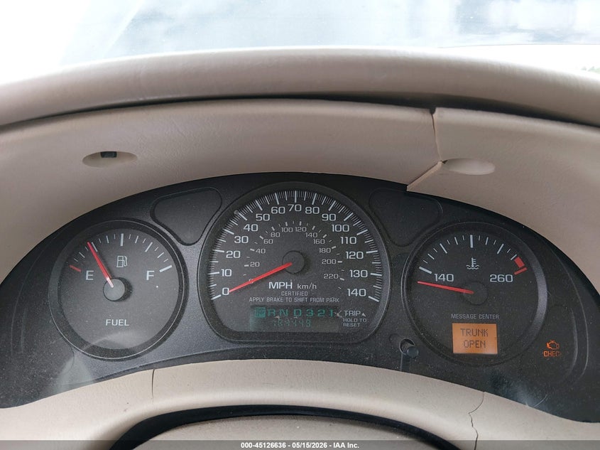 2003 CHEVROLET IMPALA SEDAN 3.8L V-6 200HP