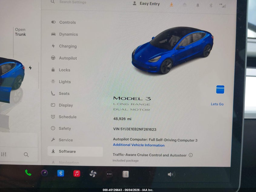 2022 Tesla Model 3 Long Range Dual Motor All-Wheel Drive VIN: 5YJ3E1EB2NF261623 Lot: 45126643