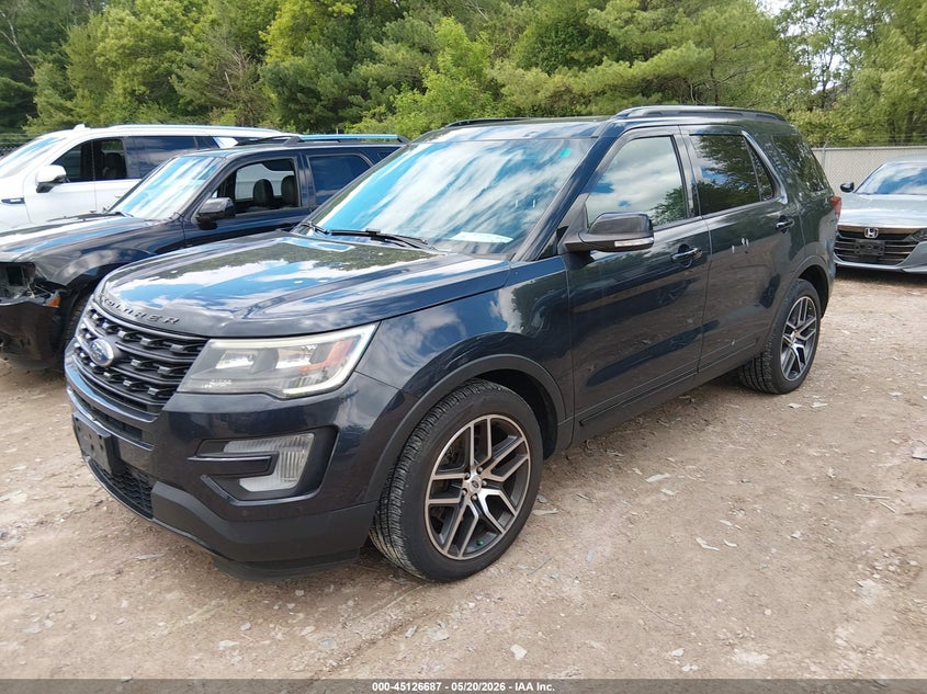 Vin: 1fm5k8gt0hga67727, lot: 45624303, ford explorer sport 20172