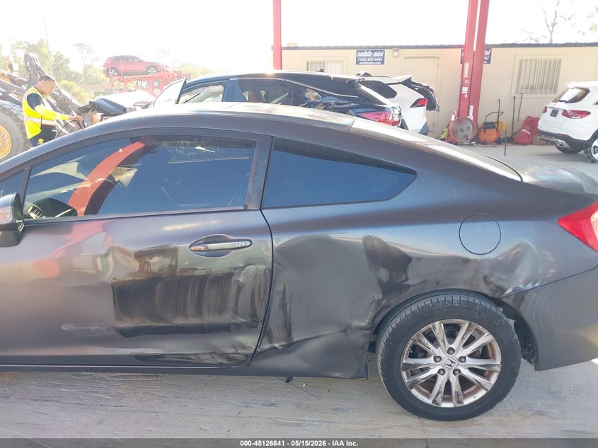 2012 Honda Civic 1.8 Ex Grey Lot 111045126841 Vin 2HGFG3B82CH522995