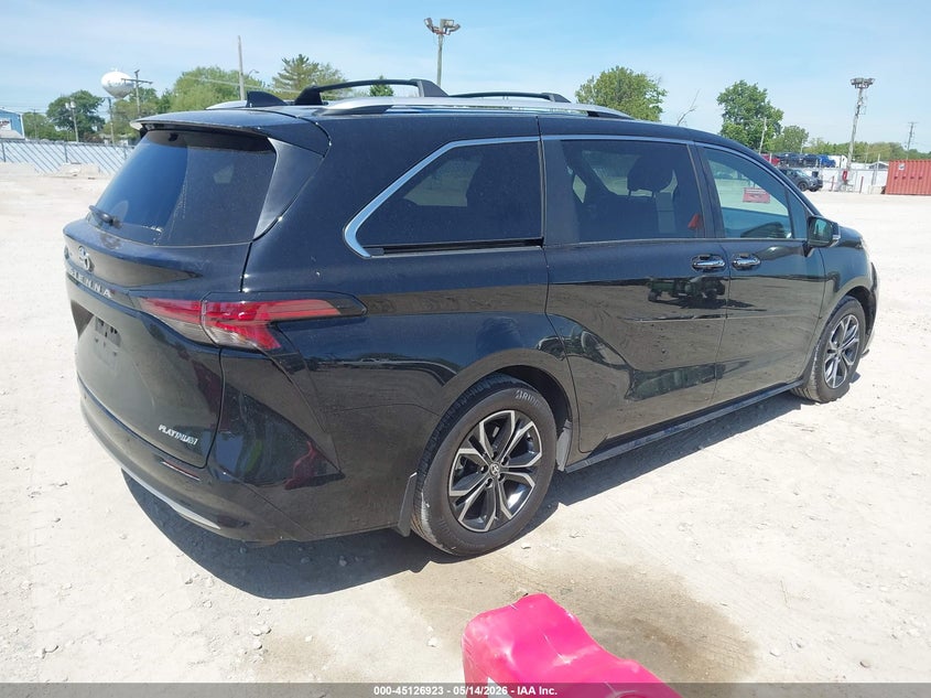 Vin: 5tdeskfc6ts245786, lot: 45624539, toyota sienna platinum 20264