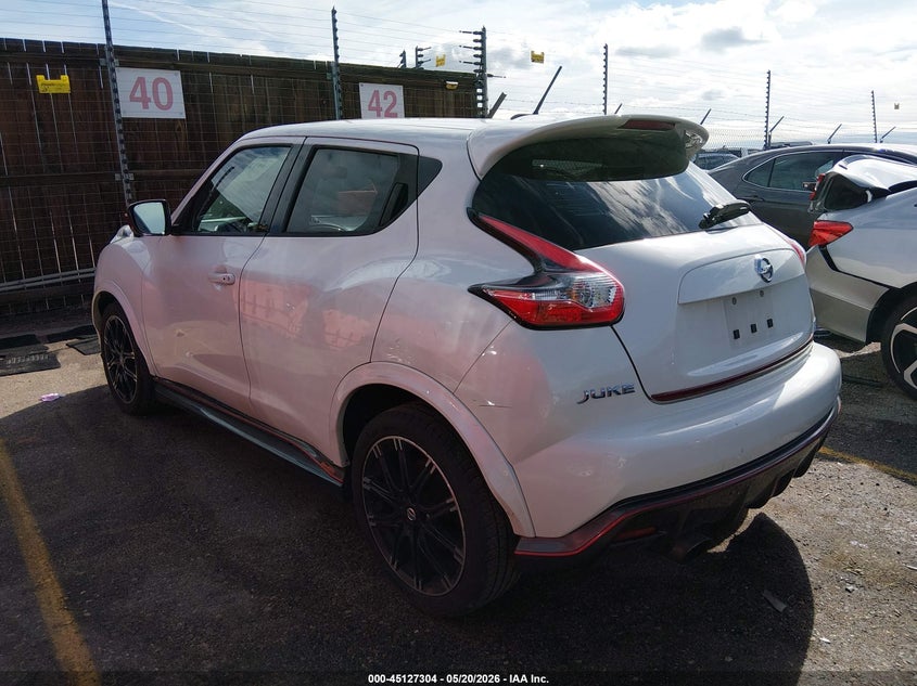 Vin: jn8df5mvxft250392, lot: 45624920, nissan juke nismo rs 20153