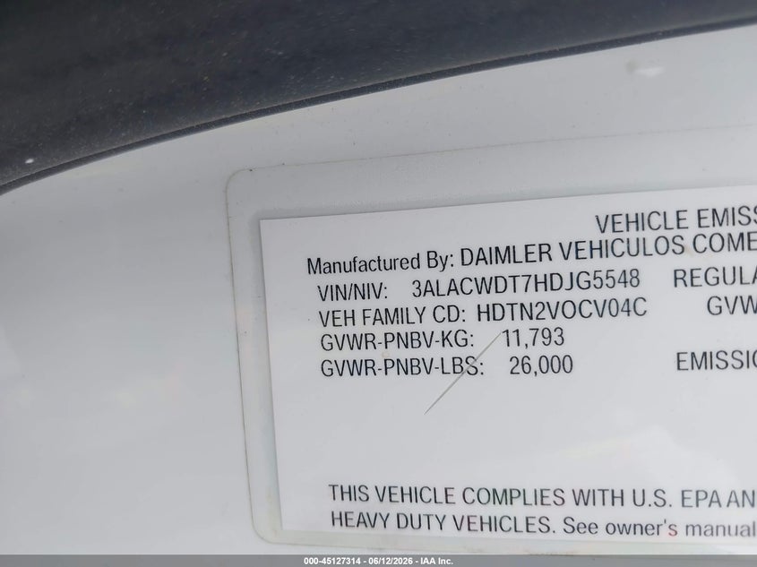 2017 FREIGHTLINER M2 106 auction photo 8