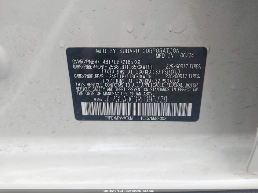 2024 SUBARU CROSSTREK PREMIUM — Фото 9