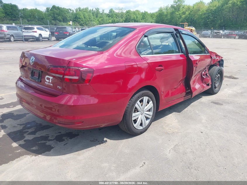 2017 VOLKSWAGEN JETTA SEDAN 1.4L I-4 DI, DOHC, VVT, TURBO, 150HP