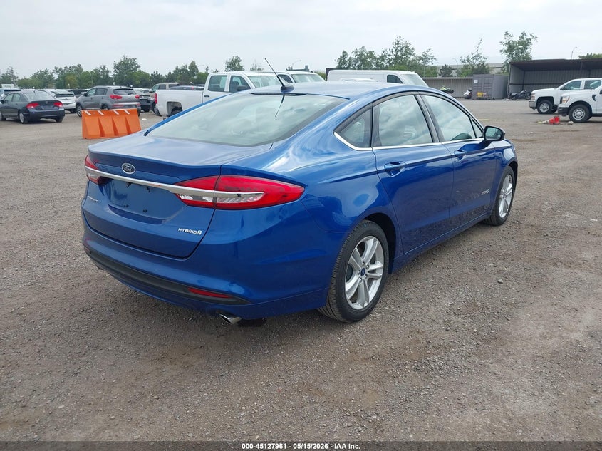 Vin: 3fa6p0uu6jr235772, lot: 45625577, ford fusion hybrid s 20184