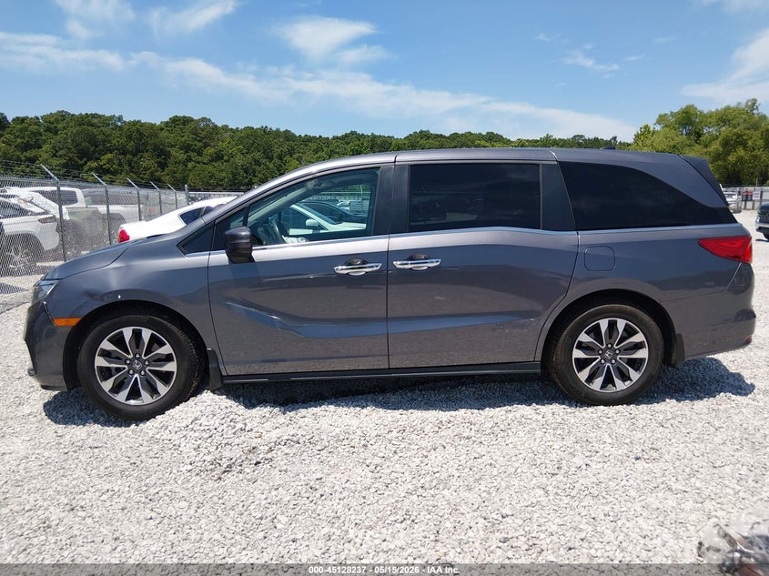 2022 Honda Odyssey Ex-L VIN: 5FNRL6H78NB046445 Lot: 45128237
