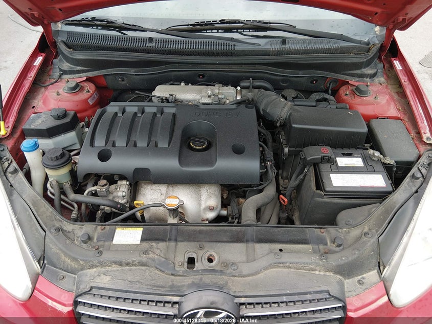 2011 Hyundai Accent 1.6 Gls red Lot 111045128345 Vin KMHCN4AC5BU614385