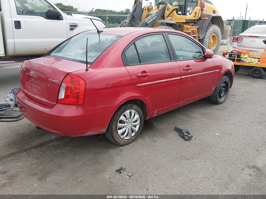 2011 Hyundai Accent 1.6 Gls red Lot 111045128345 Vin KMHCN4AC5BU614385