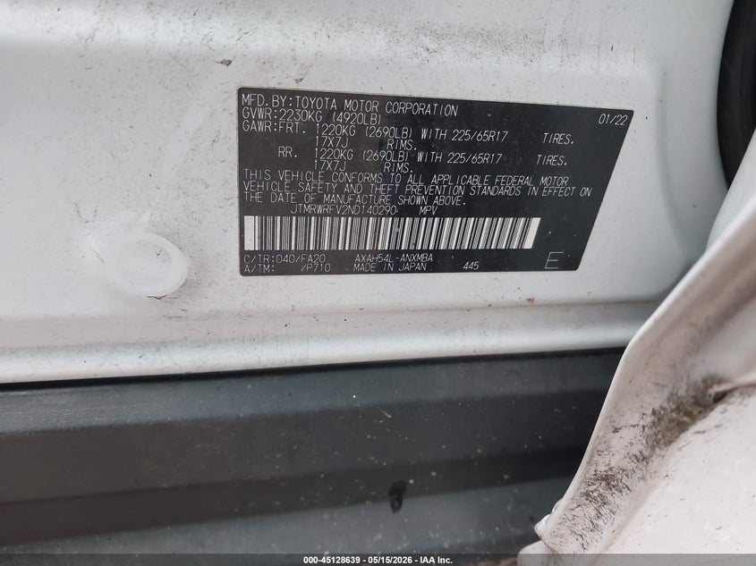 2022 TOYOTA RAV4 HYBRID XLE — Photo 9