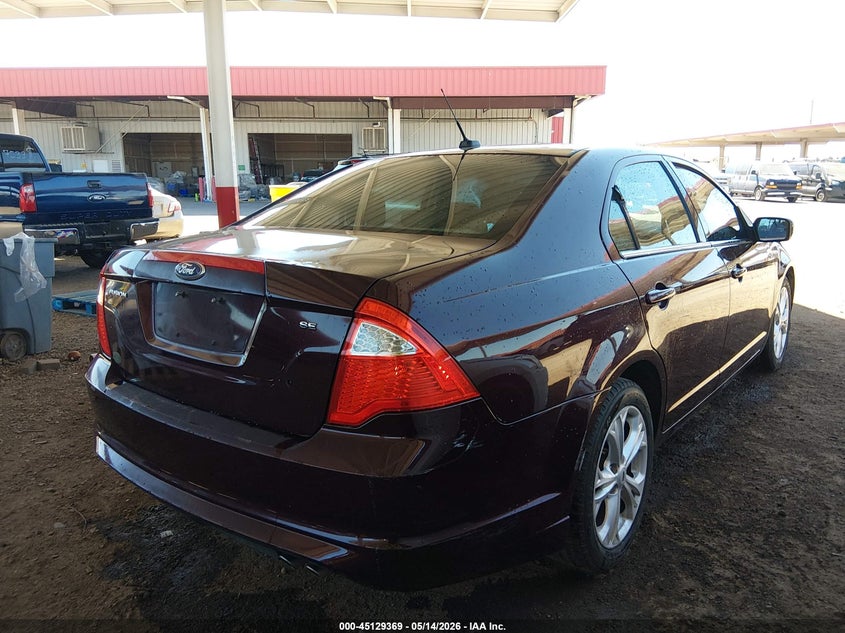 Vin: 3fahp0ha7cr365636, lot: 45626985, ford fusion se 20124