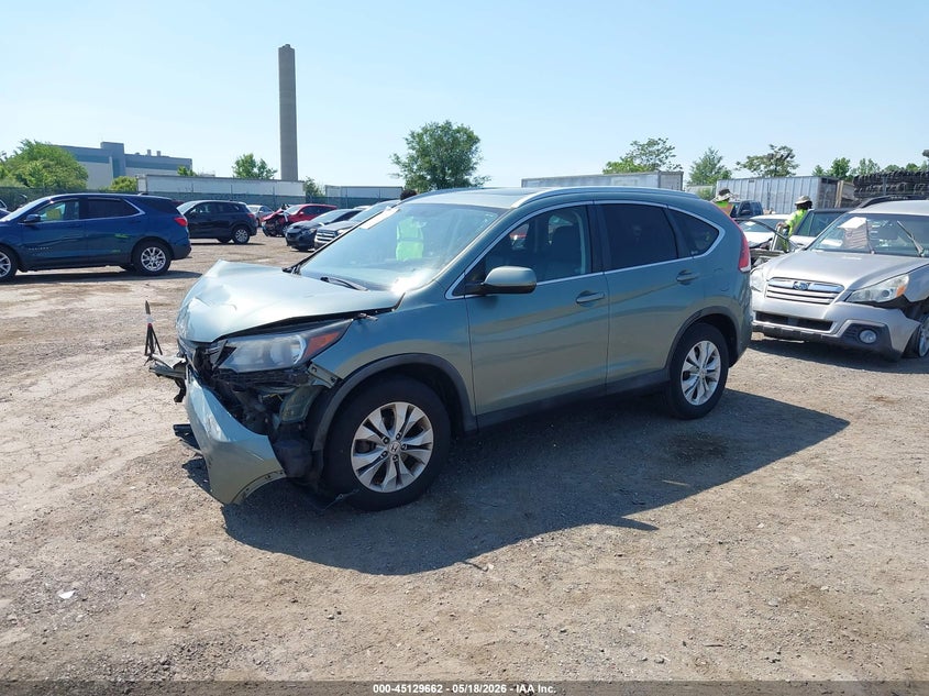 2012 Honda Cr-v 2.4 Ex-L Turquoise Lot 111045129662 Vin 2HKRM4H72CH613863