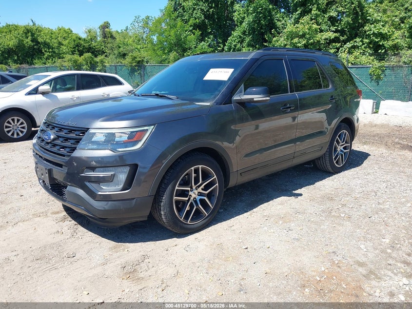 Vin: 1fm5k8gt2ggc00714, lot: 45627329, ford explorer sport 20162