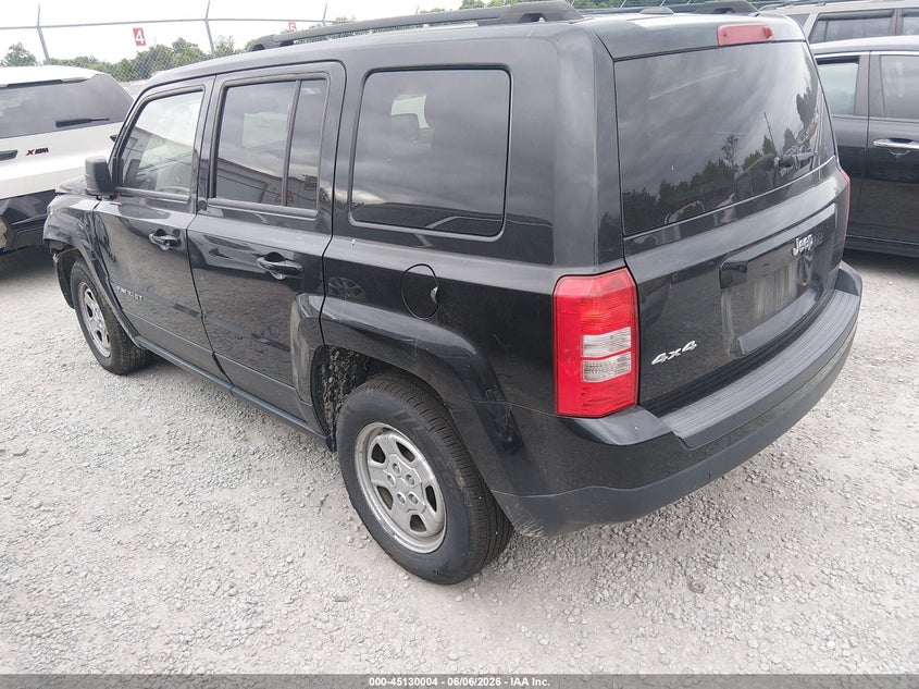 Vin: 1c4njrbb9gd520612, lot: 45627633, jeep patriot sport 20163