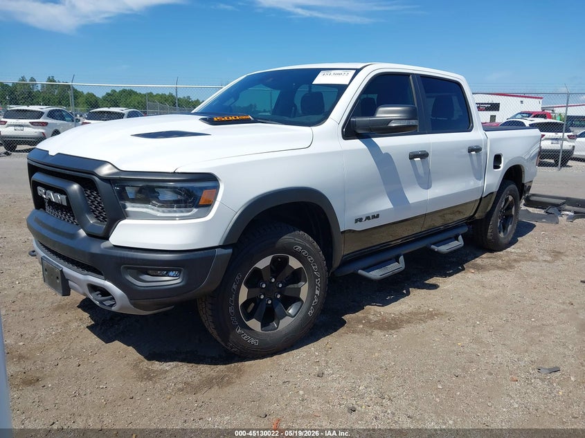 Vin: 1c6srflt2mn520014, lot: 45627651, ram 1500 rebel  4x4 5'7 box 20212