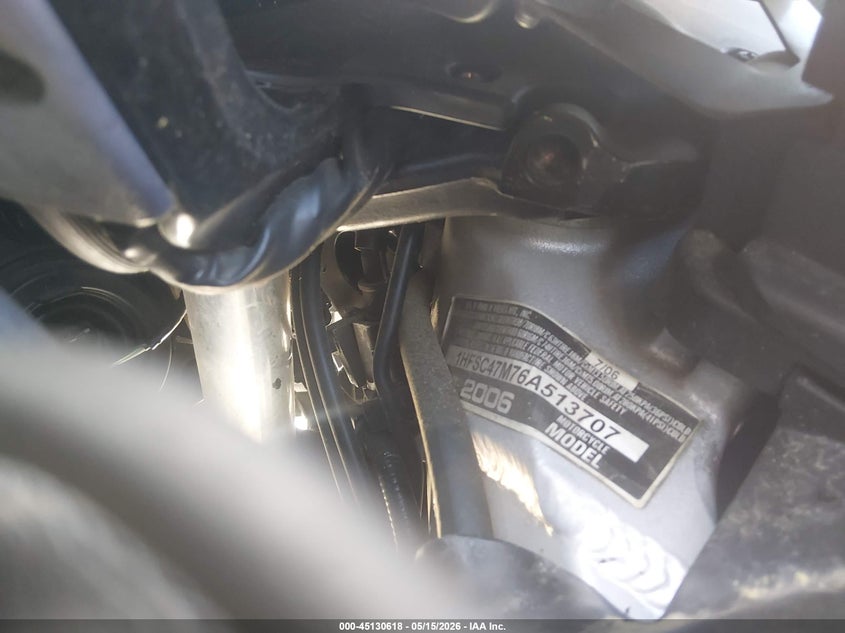 2006 Honda Gl1800 VIN: 1HFSC47M76A513707 Lot: 45130618