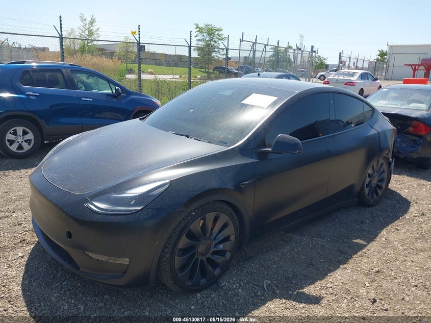 Vin: 5yjygdef5mf133959, lot: 45628446, tesla model y performance dual motor all-wheel drive 20212