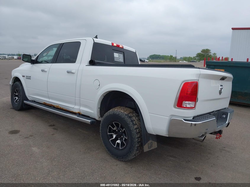 Vin: 1c6rr7vt7js218135, lot: 45628681, ram 1500 laramie  4x4 6'4 box 20183