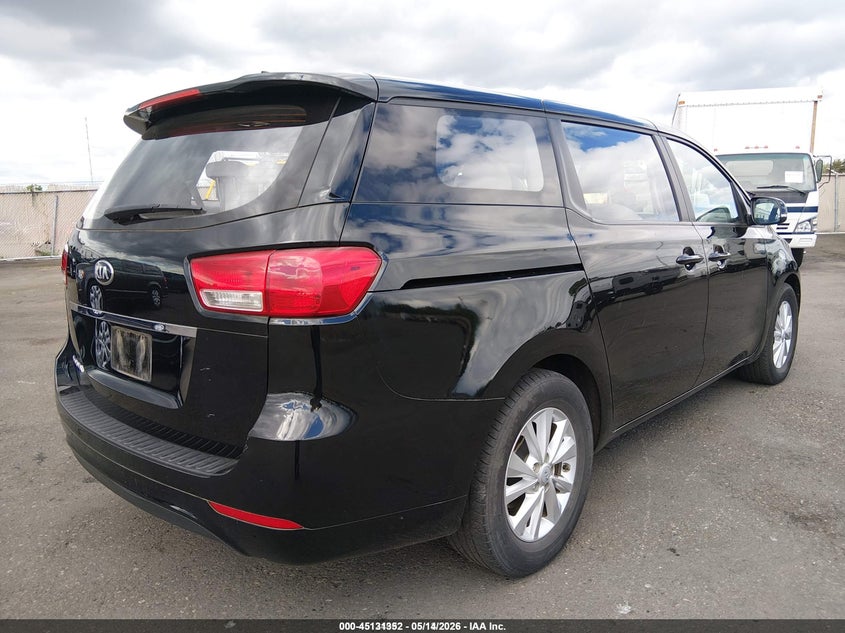Vin: kndma5c14j6387005, lot: 45628981, kia sedona l 20184