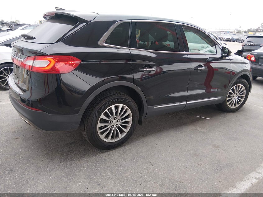 Vin: 2lmpj6kr1jbl19708, lot: 45629015, lincoln mkx select 20184