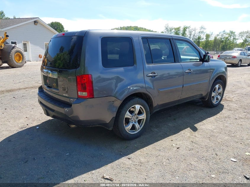 Vin: 5fnyf4h46fb076204, lot: 45629363, honda pilot ex 20154