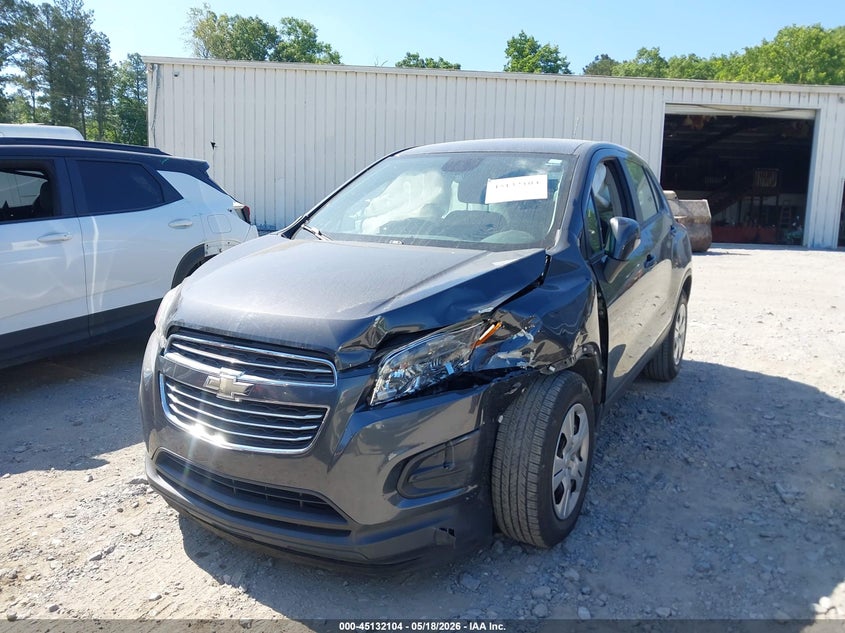 Vin: 3gncjksb4gl268509, lot: 45629733, chevrolet trax 1ls 20162