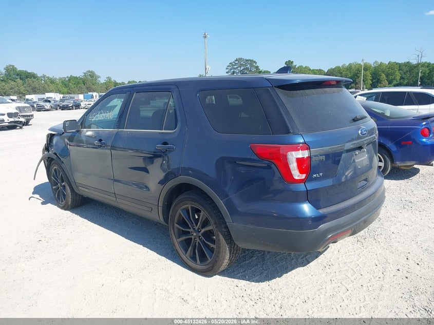 Vin: 1fm5k7d87hgd80316, lot: 45630055, ford explorer xlt 20173
