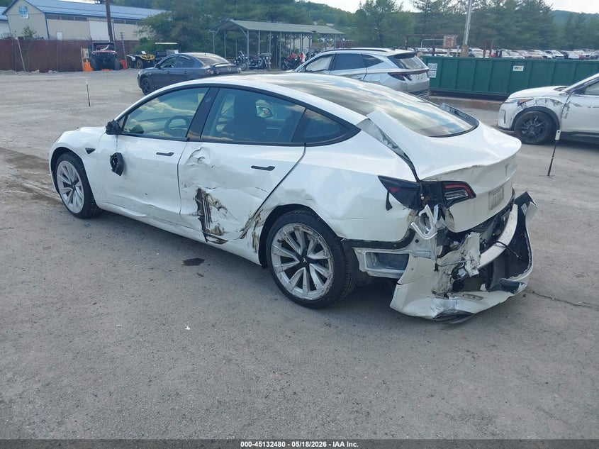 Vin: 5yj3e1eb0mf015393, lot: 45630109, tesla model 3 long range 20213