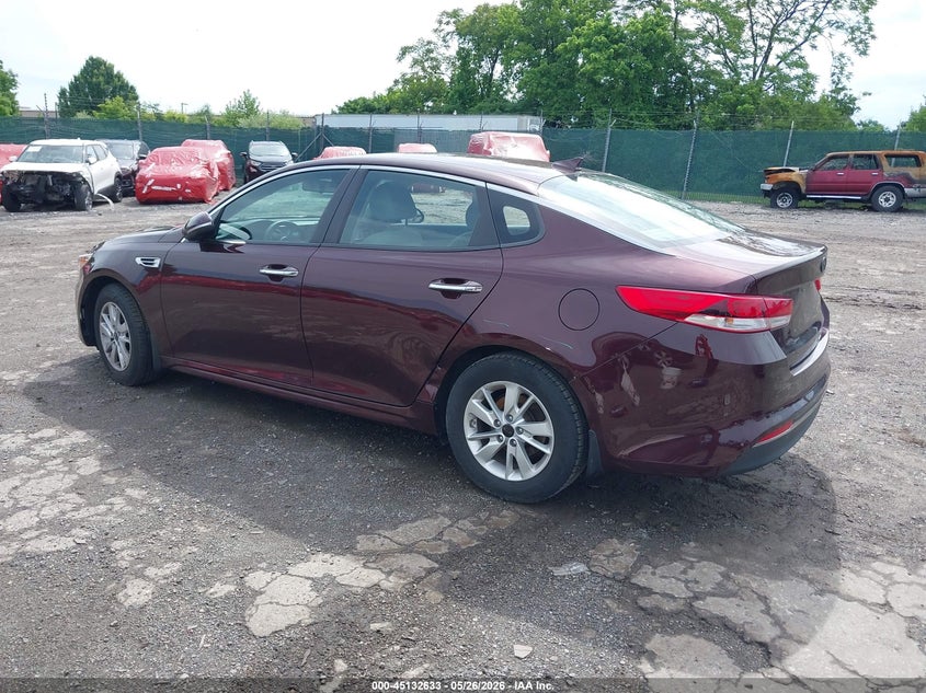 Vin: 5xxgt4l3xgg097137, lot: 45630262, kia optima lx 20163