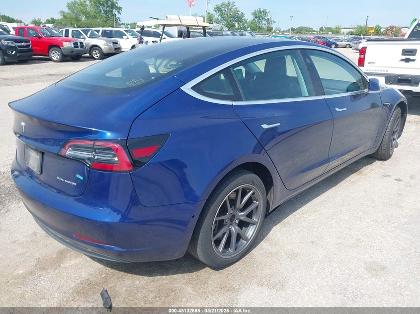 Vin: 5yj3e1eb9kf452712, lot: 45630516, tesla model 3 long range/performance 20194