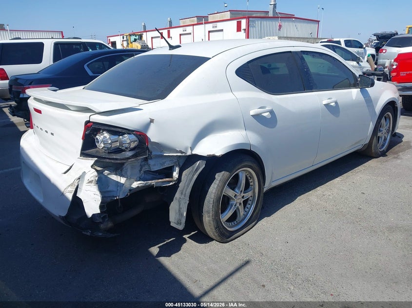 Vin: 1c3cdzag5cn287512, lot: 45630659, dodge avenger se 20124
