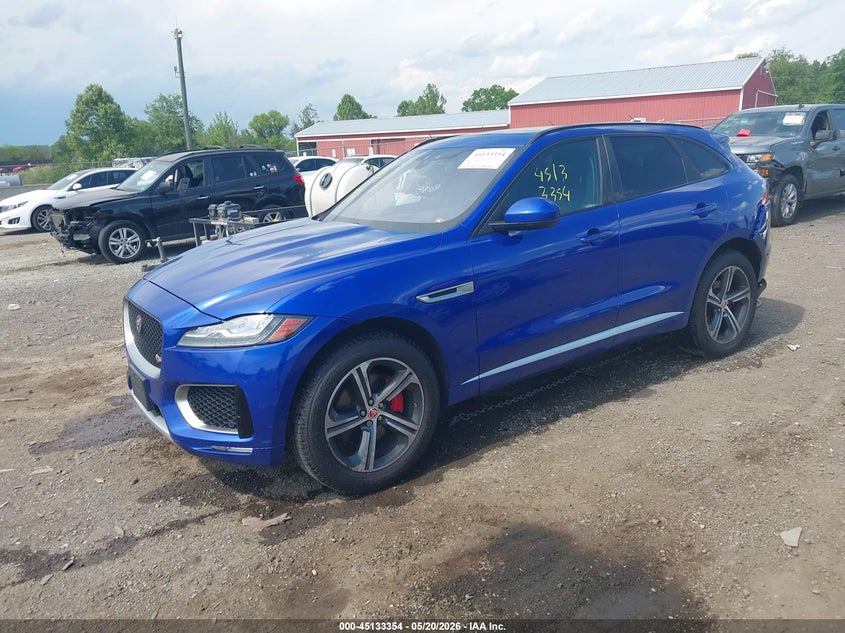 Vin: sadcm2fvxja246022, lot: 45630983, jaguar f-pace s 20182