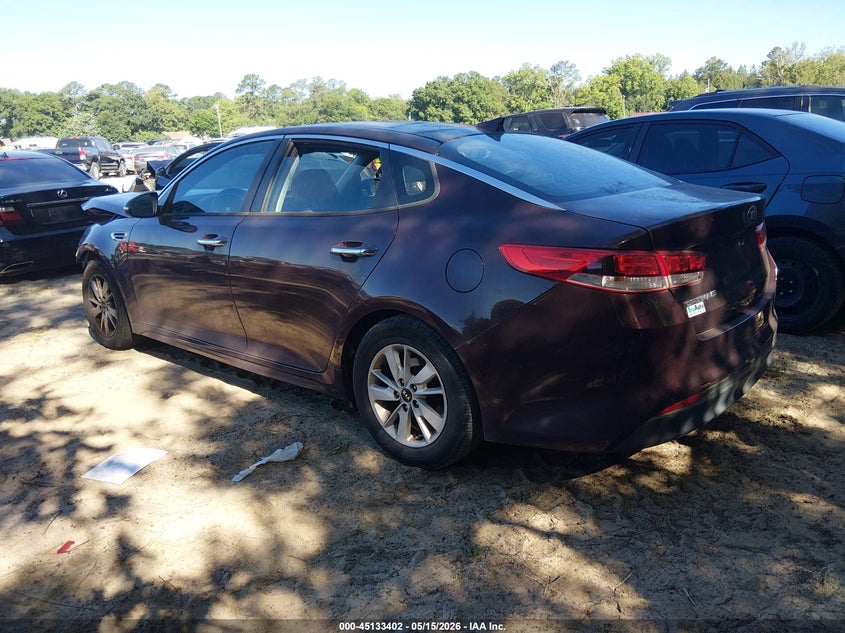 Vin: 5xxgt4l35gg009109, lot: 45631032, kia optima lx 20163