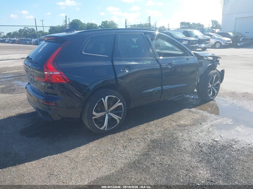 Vin: yv4h60rm0s1189542, lot: 45631075, volvo xc60 plug-in hybrid ultra, t8 awd electric/gasoline, dark 20254