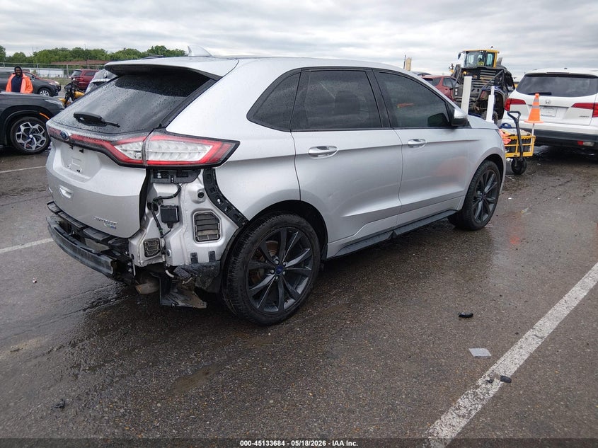 Vin: 2fmtk4ap6fbc11734, lot: 45631313, ford edge sport 20154