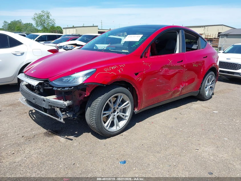 Vin: 7saygdee6nf442626, lot: 45631347, tesla model y long range dual motor all-wheel drive 20222