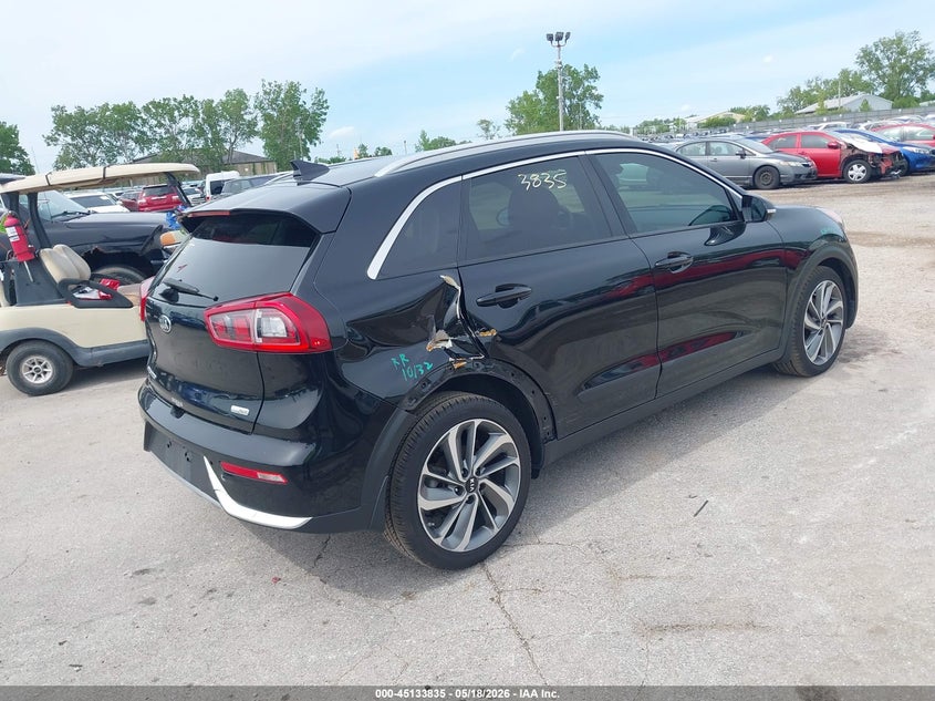 Vin: kndce3lc4h5088524, lot: 45631464, kia niro touring 20174