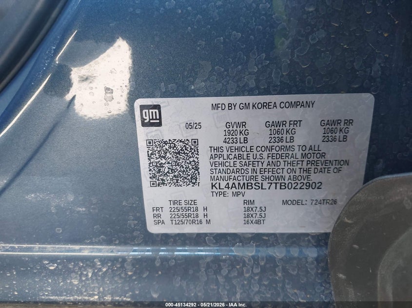 2026 Buick Encore Gx Preferred Fwd VIN: KL4AMBSL7TB022902 Lot: 45134292