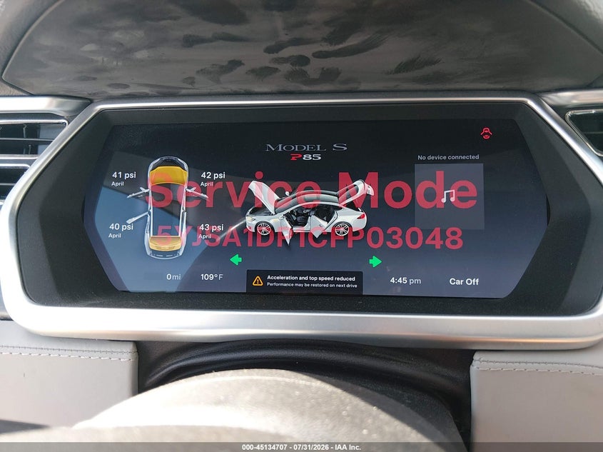 2013 TESLA MODEL S auction photo 7