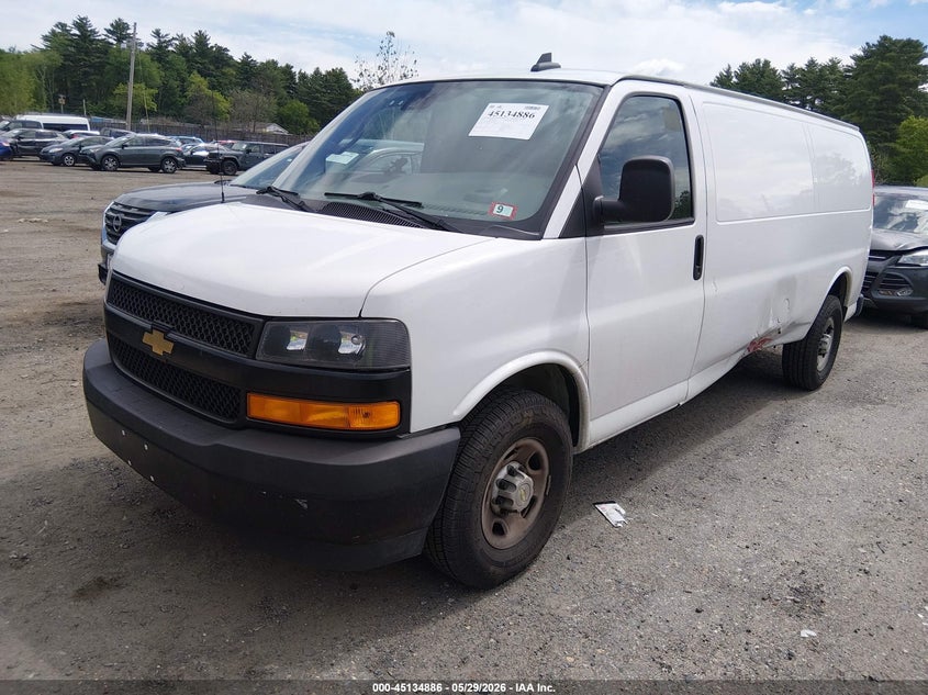 Vin: 1gcwgbfp9l1265620, lot: 45632515, chevrolet express cargo rwd 2500 extended wheelbase wt 20202