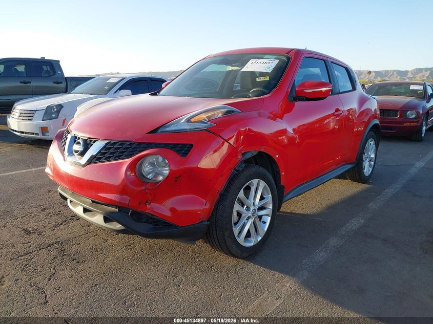 Vin: jn8af5mr5ft509215, lot: 45632526, nissan juke s 20152