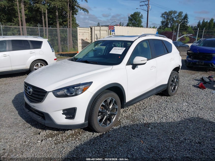 Vin: jm3ke4dy6g0663818, lot: 45632582, mazda cx-5 grand touring 20162