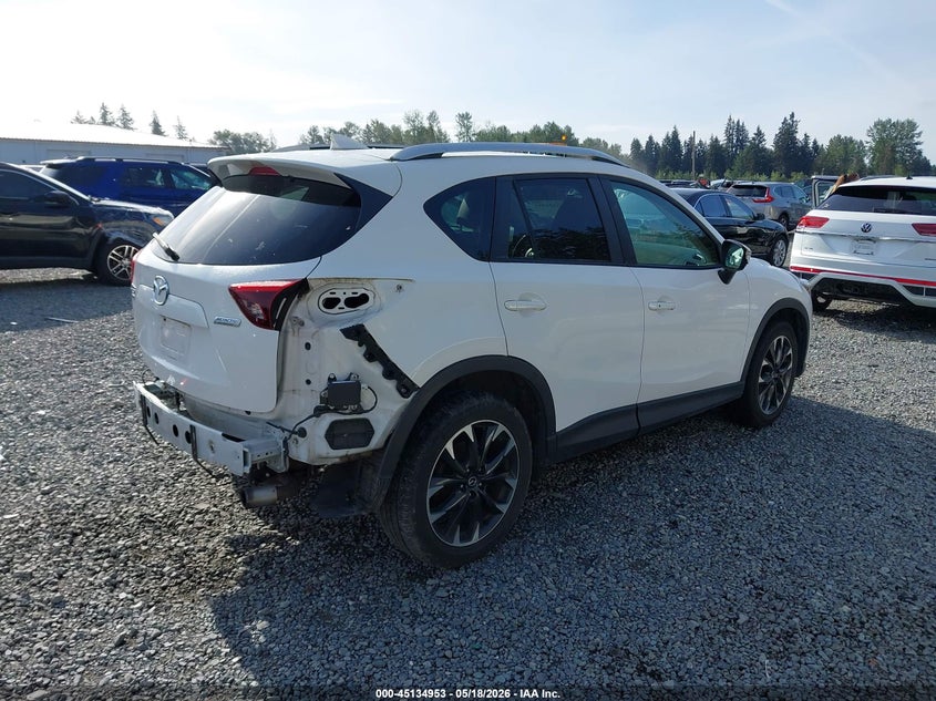 Vin: jm3ke4dy6g0663818, lot: 45632582, mazda cx-5 grand touring 20164