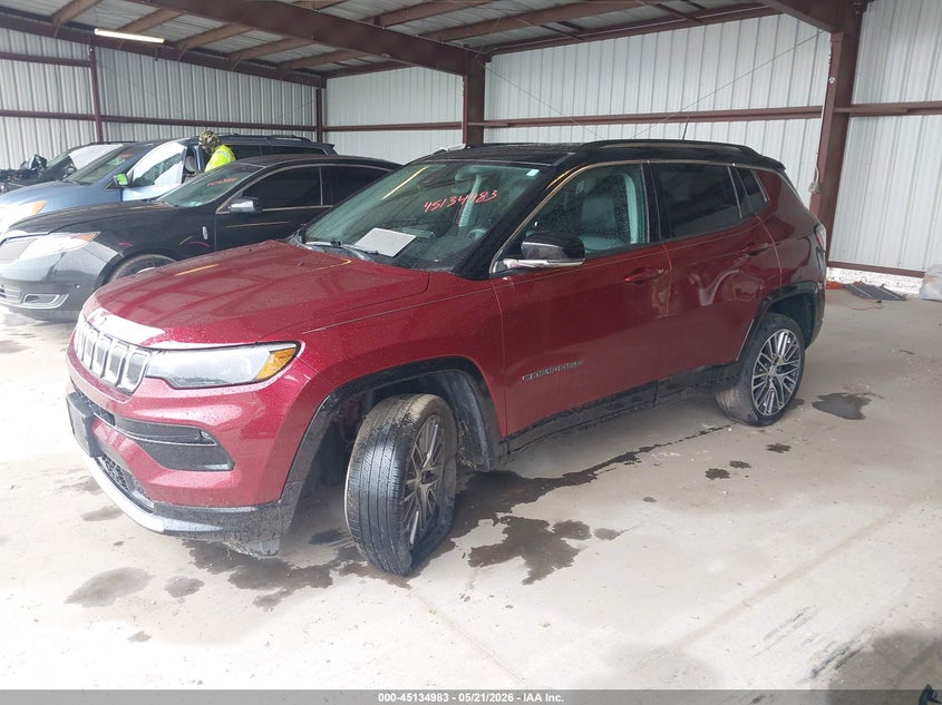 Vin: 3c4njdcb1nt108807, lot: 45632612, jeep compass limited 4x4 20222