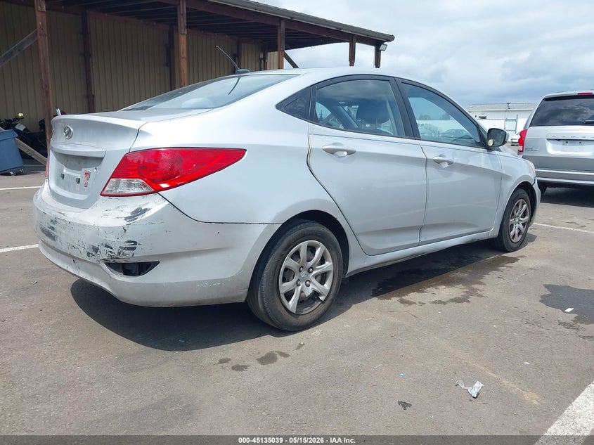 2012 Hyundai Accent 1.6 Gls silver Lot 111045135039 Vin KMHCT4AE1CU255352