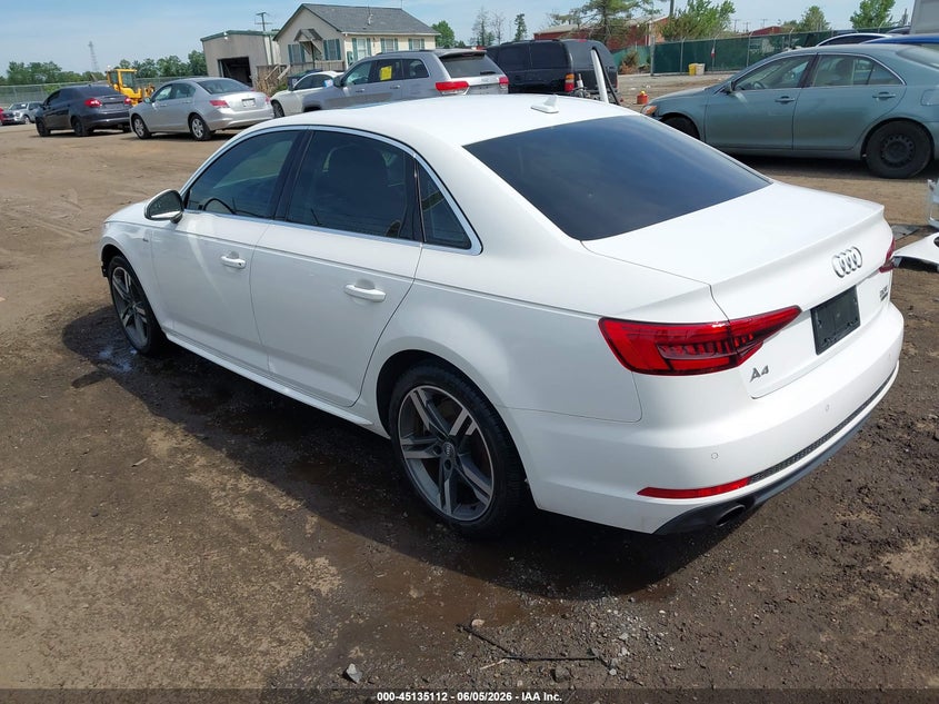 Vin: wauenaf4xhn024390, lot: 45632741, audi a4 2.0t premium 20173